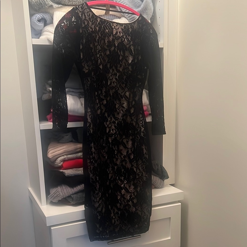 Elegant Black Lace Dress